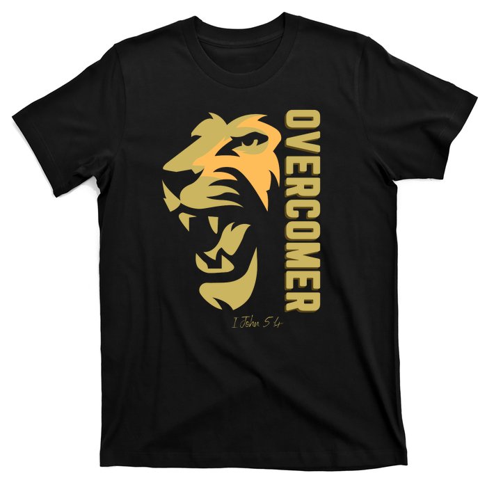 Christian Faith Overcomer Motivational Lion Of Judah T-Shirt