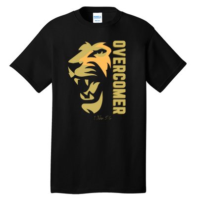 Christian Faith Overcomer Motivational Lion Of Judah Tall T-Shirt