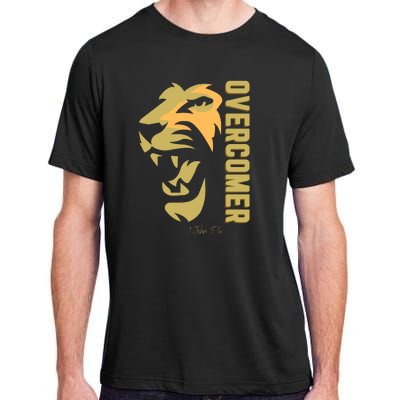 Christian Faith Overcomer Motivational Lion Of Judah Adult ChromaSoft Performance T-Shirt