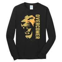 Christian Faith Overcomer Motivational Lion Of Judah Tall Long Sleeve T-Shirt