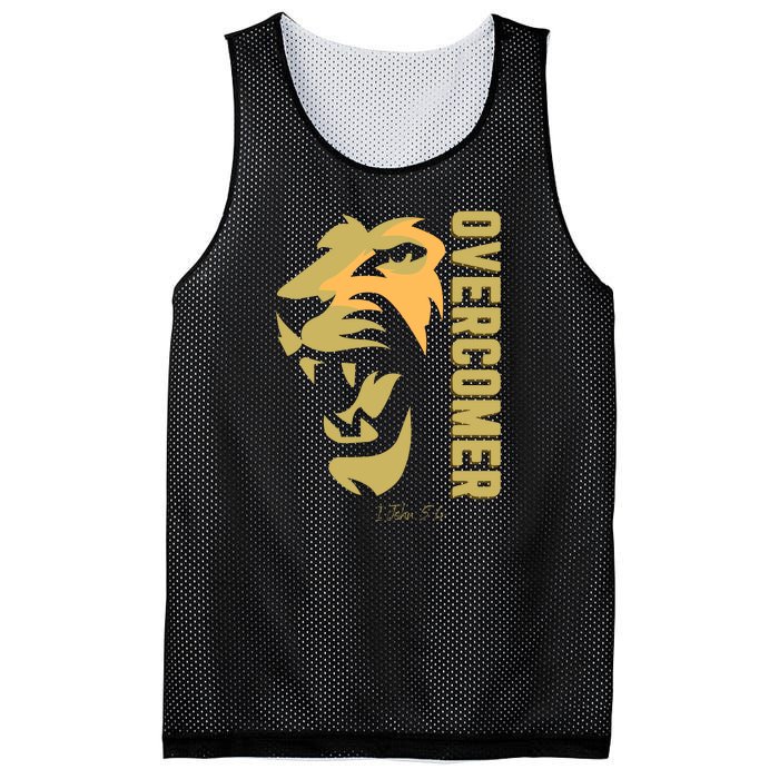 Christian Faith Overcomer Motivational Lion Of Judah Mesh Reversible Basketball Jersey Tank