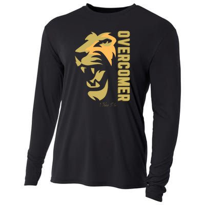 Christian Faith Overcomer Motivational Lion Of Judah Cooling Performance Long Sleeve Crew