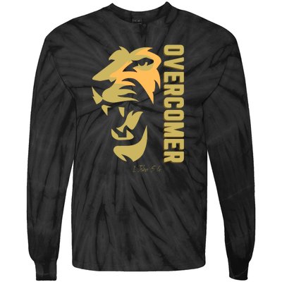 Christian Faith Overcomer Motivational Lion Of Judah Tie-Dye Long Sleeve Shirt