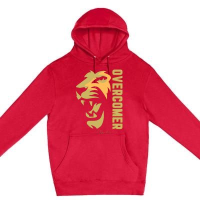 Christian Faith Overcomer Motivational Lion Of Judah Premium Pullover Hoodie