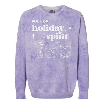 Christmas Full Of Holiday Spirit Cocktail Club Colorblast Crewneck Sweatshirt