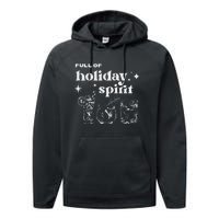 Christmas Full Of Holiday Spirit Cocktail Club Performance Fleece Hoodie