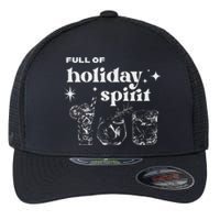 Christmas Full Of Holiday Spirit Cocktail Club Flexfit Unipanel Trucker Cap