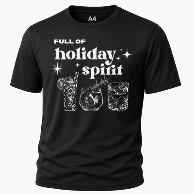 Christmas Full Of Holiday Spirit Cocktail Club Cooling Performance Crew T-Shirt