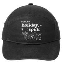 Christmas Full Of Holiday Spirit Cocktail Club 7-Panel Snapback Hat