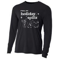 Christmas Full Of Holiday Spirit Cocktail Club Cooling Performance Long Sleeve Crew