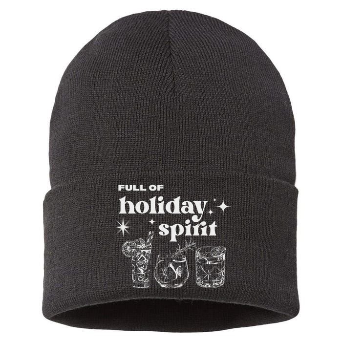 Christmas Full Of Holiday Spirit Cocktail Club Sustainable Knit Beanie