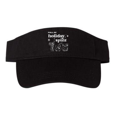 Christmas Full Of Holiday Spirit Cocktail Club Valucap Bio-Washed Visor