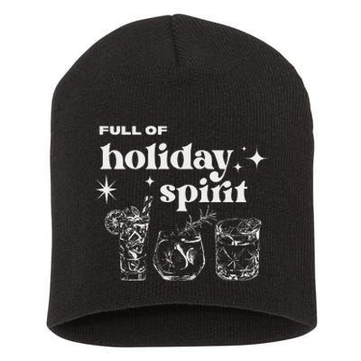 Christmas Full Of Holiday Spirit Cocktail Club Short Acrylic Beanie