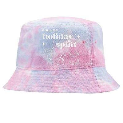 Christmas Full Of Holiday Spirit Cocktail Club Tie-Dyed Bucket Hat