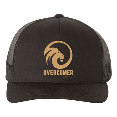 Christian Faith Overcomer Motivational Lion Of Judah Yupoong Adult 5-Panel Trucker Hat