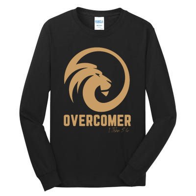 Christian Faith Overcomer Motivational Lion Of Judah Tall Long Sleeve T-Shirt