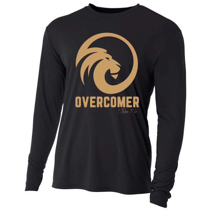 Christian Faith Overcomer Motivational Lion Of Judah Cooling Performance Long Sleeve Crew