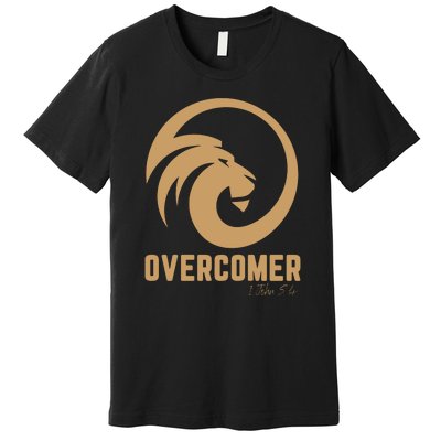 Christian Faith Overcomer Motivational Lion Of Judah Premium T-Shirt