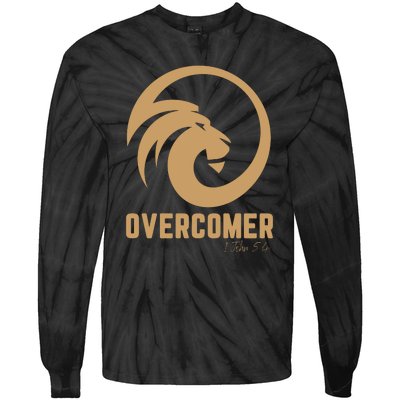 Christian Faith Overcomer Motivational Lion Of Judah Tie-Dye Long Sleeve Shirt