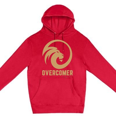 Christian Faith Overcomer Motivational Lion Of Judah Premium Pullover Hoodie