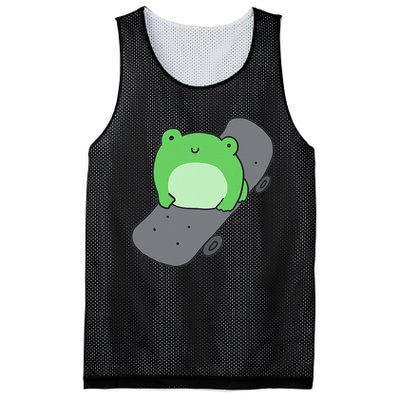 Cute Frog On Skateboard Kawaii Aesthetic Frog Mesh Reversible Basketball Jersey Tank