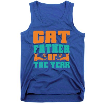 Cat Father Of The Year Cat Dad Gift Tank Top