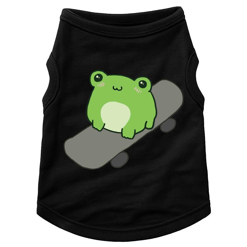 Cute Frog On Skateboard Kawaii Aesthetic Frog Doggie Tank