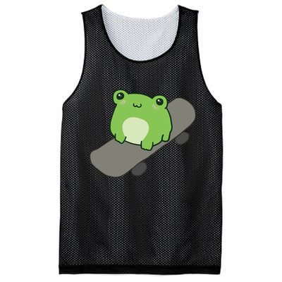 Cute Frog On Skateboard Kawaii Aesthetic Frog Mesh Reversible Basketball Jersey Tank