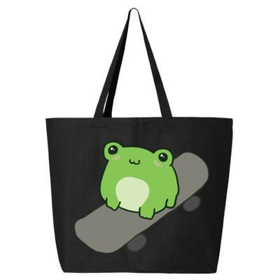 Cute Frog On Skateboard Kawaii Aesthetic Frog 25L Jumbo Tote