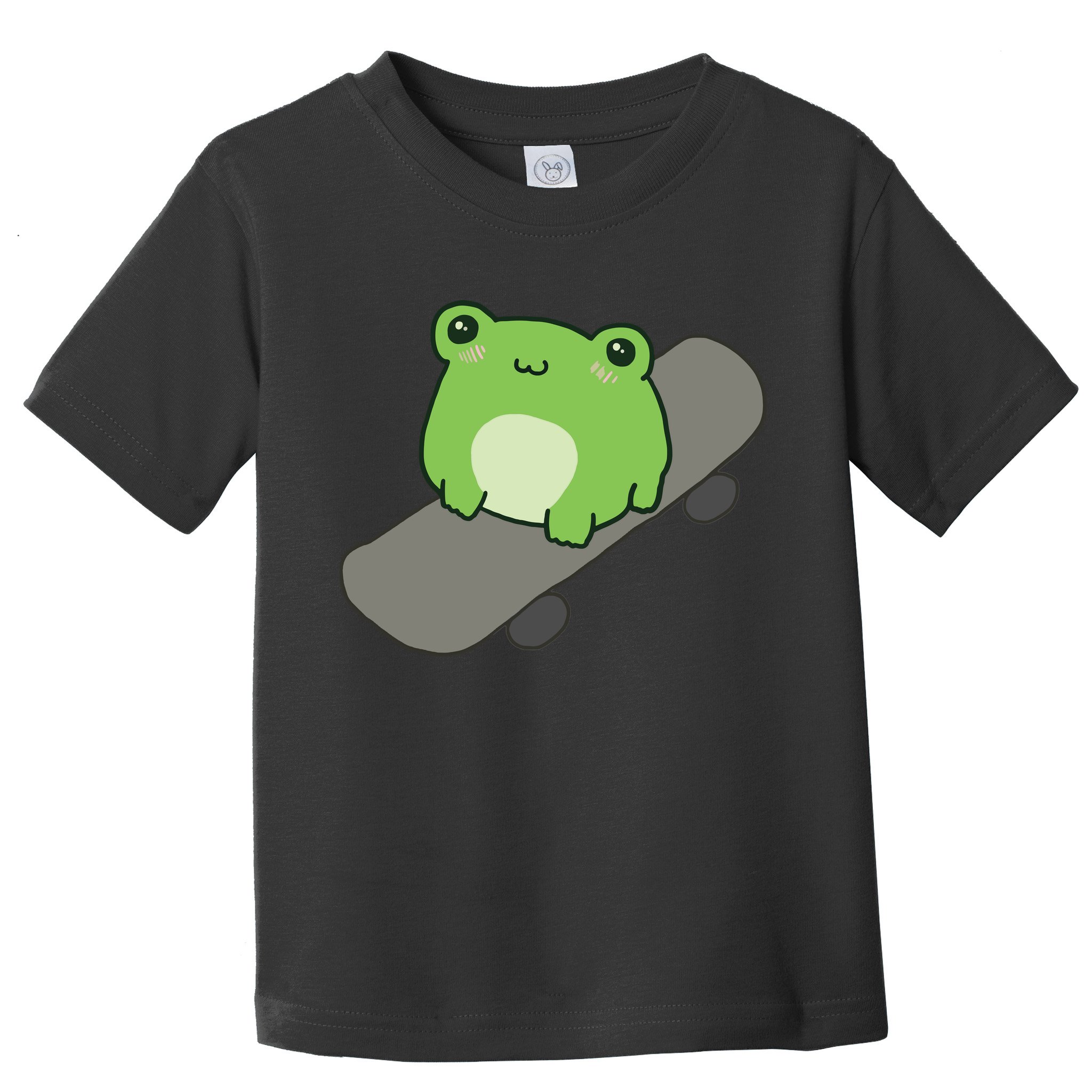 Cute Frog On Skateboard Kawaii Aesthetic Frog Toddler T-Shirt