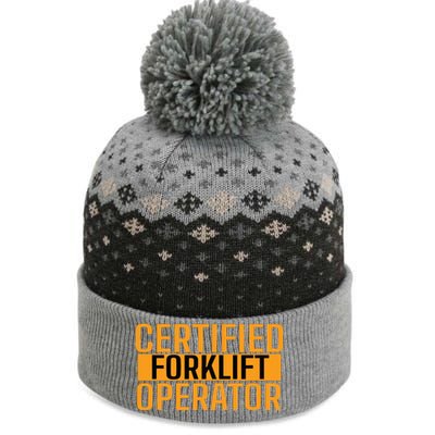 Certified Forklift Operator Forklift Driver Forklifting Men The Baniff Cuffed Pom Beanie