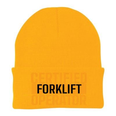 Certified Forklift Operator Forklift Driver Forklifting Men Knit Cap Winter Beanie