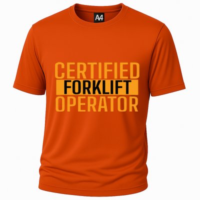 Certified Forklift Operator Forklift Driver Forklifting Men Cooling Performance Crew T-Shirt