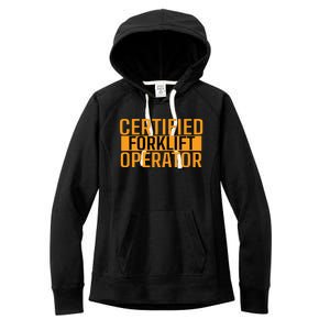 Certified Forklift Operator Forklift Driver Forklifting Men Women's Fleece Hoodie