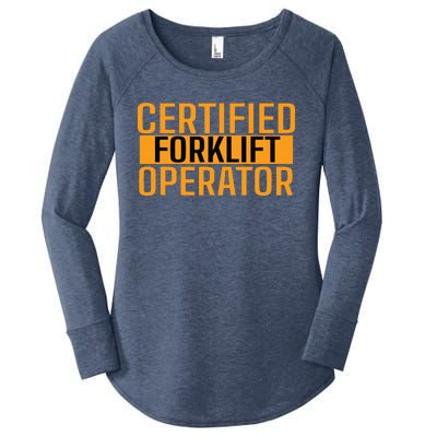 Certified Forklift Operator Forklift Driver Forklifting Men Women's Perfect Tri Tunic Long Sleeve Shirt