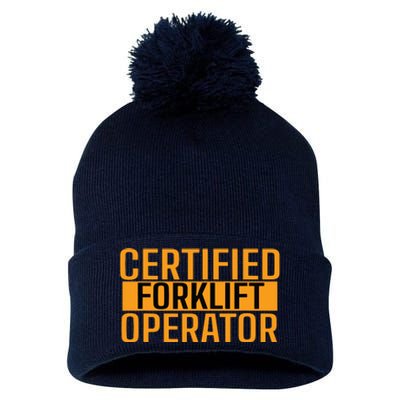 Certified Forklift Operator Forklift Driver Forklifting Men Pom Pom 12in Knit Beanie