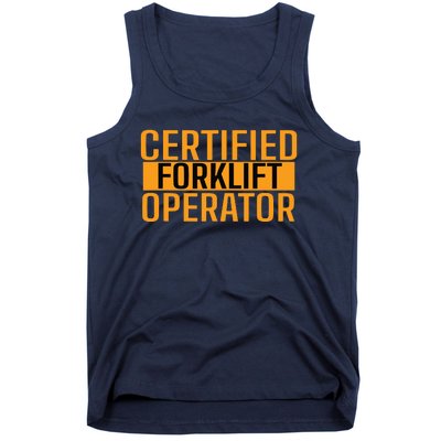 Certified Forklift Operator Forklift Driver Forklifting Men Tank Top