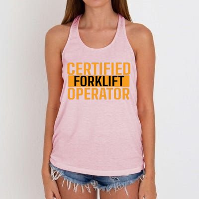 Certified Forklift Operator Forklift Driver Forklifting Men Women's Knotted Racerback Tank