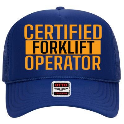 Certified Forklift Operator Forklift Driver Forklifting Men High Crown Mesh Back Trucker Hat