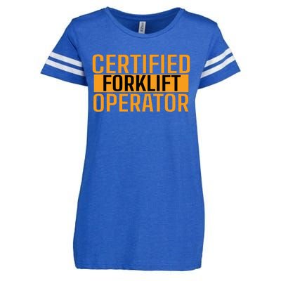 Certified Forklift Operator Forklift Driver Forklifting Men Enza Ladies Jersey Football T-Shirt