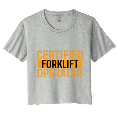 Certified Forklift Operator Forklift Driver Forklifting Men Women's Crop Top Tee