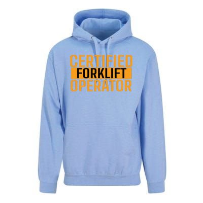 Certified Forklift Operator Forklift Driver Forklifting Men Unisex Surf Hoodie