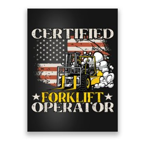 Certified Forklift Operator Forklift Driver Gift Poster