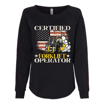 Certified Forklift Operator Forklift Driver Gift Womens California Wash Sweatshirt