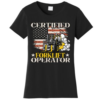 Certified Forklift Operator Forklift Driver Gift Women's T-Shirt