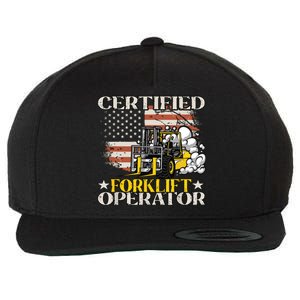 Certified Forklift Operator Forklift Driver Gift Wool Snapback Cap