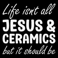 Ceramics for or Women I Love Ceramics and Jesus Flatbill Hat
