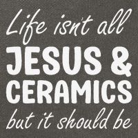Ceramics for or Women I Love Ceramics and Jesus Cotton Canvas Backpack