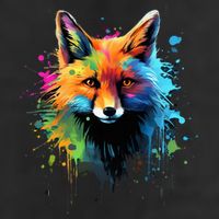 Cool Fox On Colorful Painted Fox Tumbler