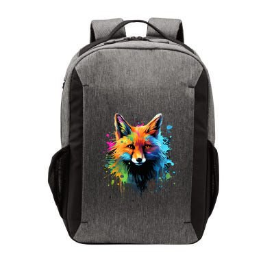 Cool Fox On Colorful Painted Fox Vector Backpack